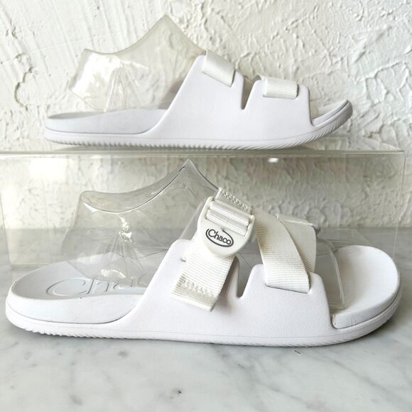 Chaco Chillos Slide Sandals White LUVSEAT Arch Support Comfort Shoes - Women’s 9 - Picture 1 of 9